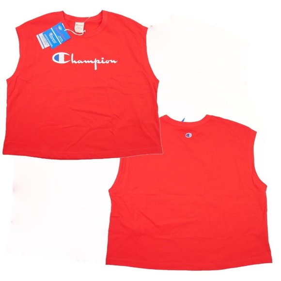 Champion Women's Oversized Boxy Crop Top Sleeveless Shirt Reverse Weave Workout - Picture 3 of 7
